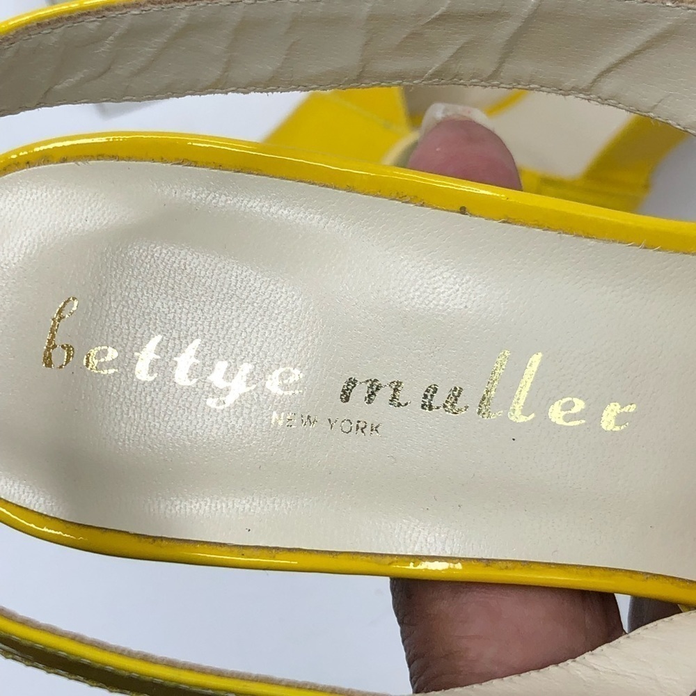 BETTYE Muller Yellow Patent leather sling back shoes - Picture 7 of 15